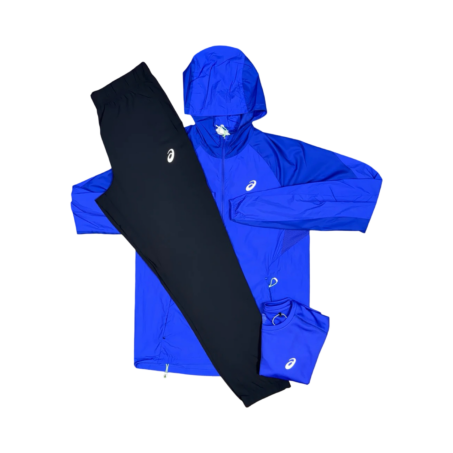 ASICS 3 PIECE ROAD TRACKSUIT SET COBALT BURST/BLACK