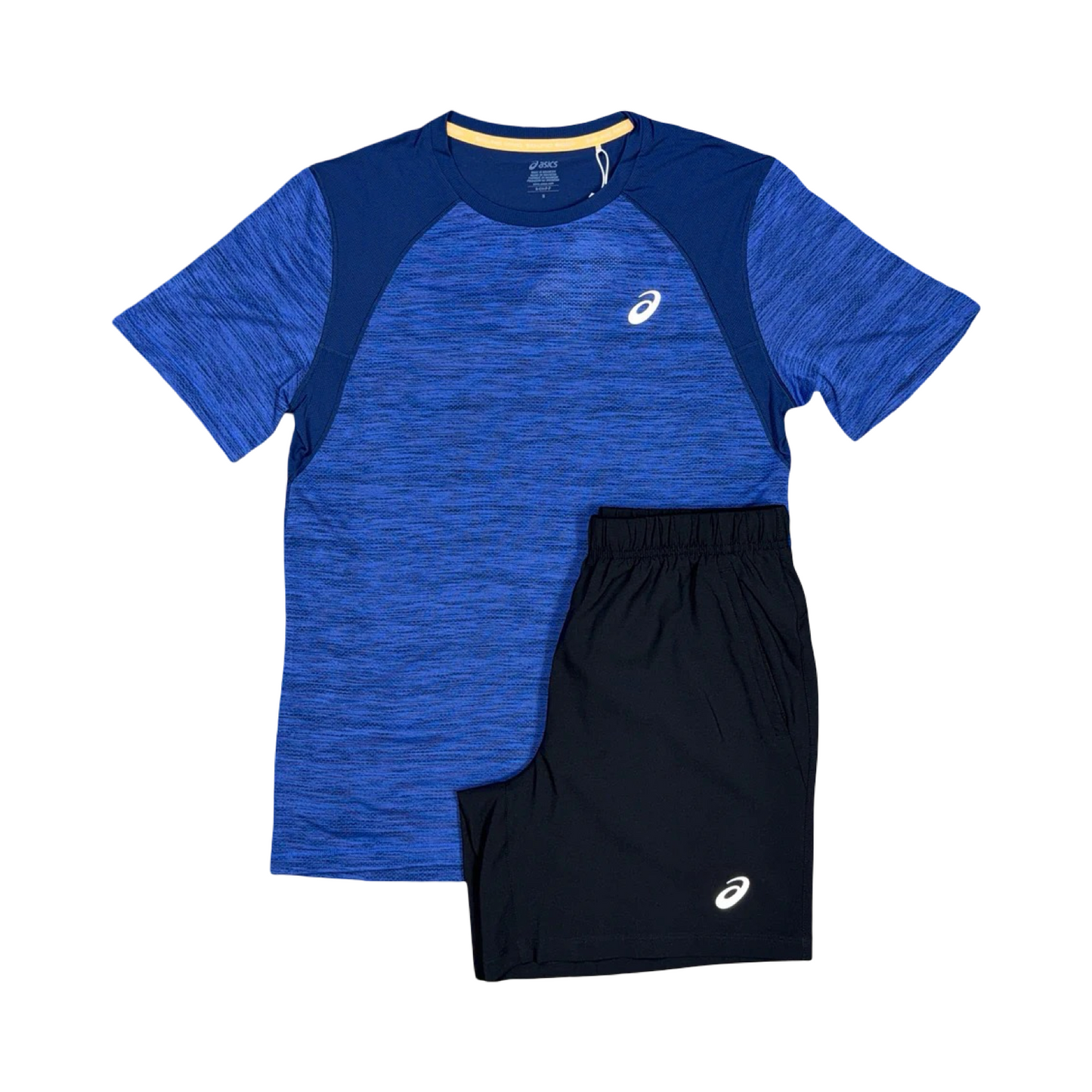 ASICS ROAD T-SHIRT/SHORTS SET COBALT/BLACK