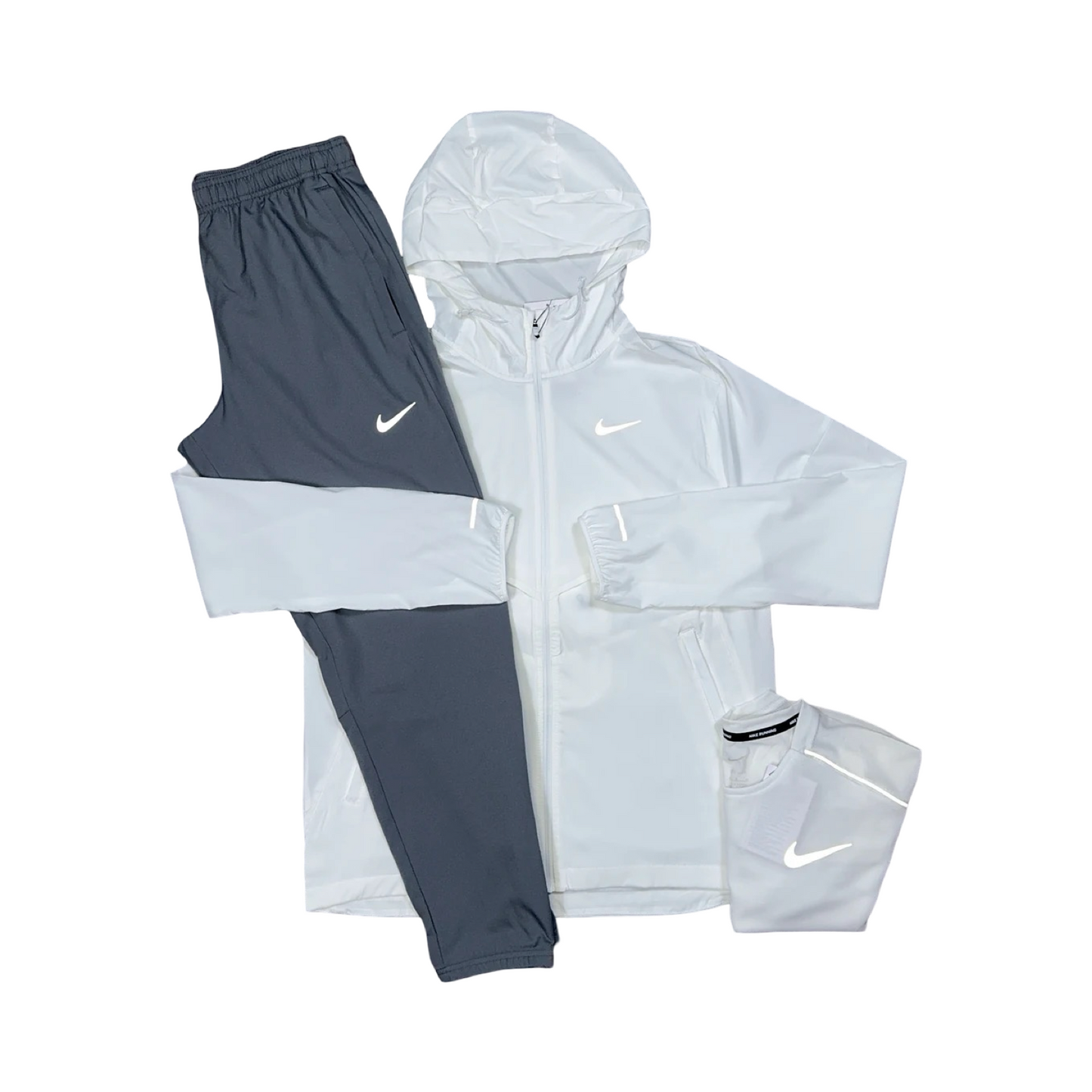NIKE 3 PIECE TRACKSUIT SET WHITE/GREY