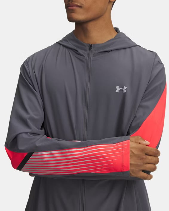 Under Armour Velociti Storm Jacket - Charcoal / Crimson