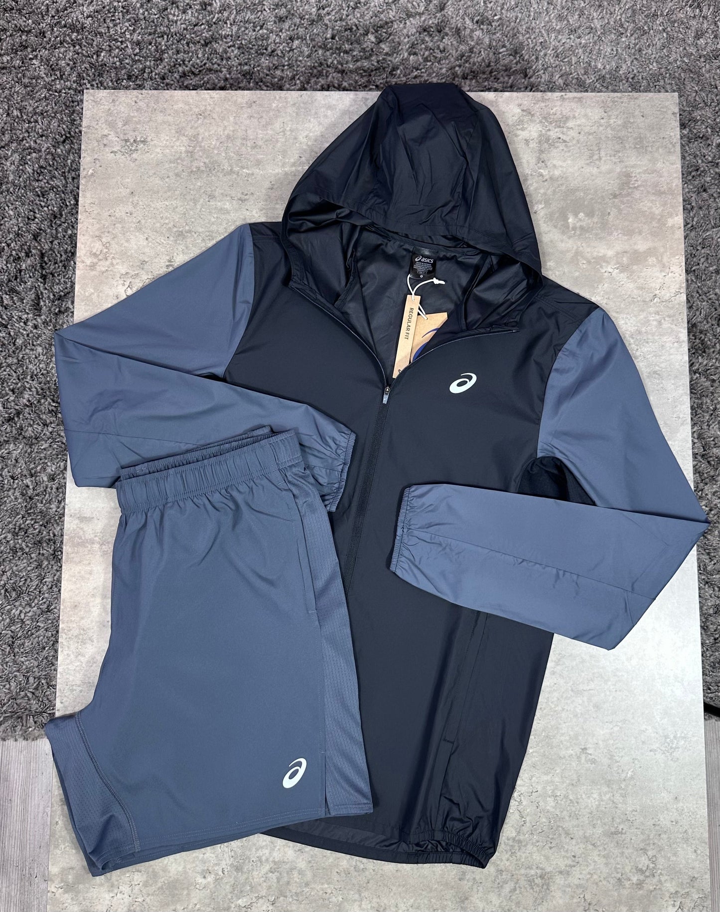 ASICS CORE JACKET SET - BLACK / GREY