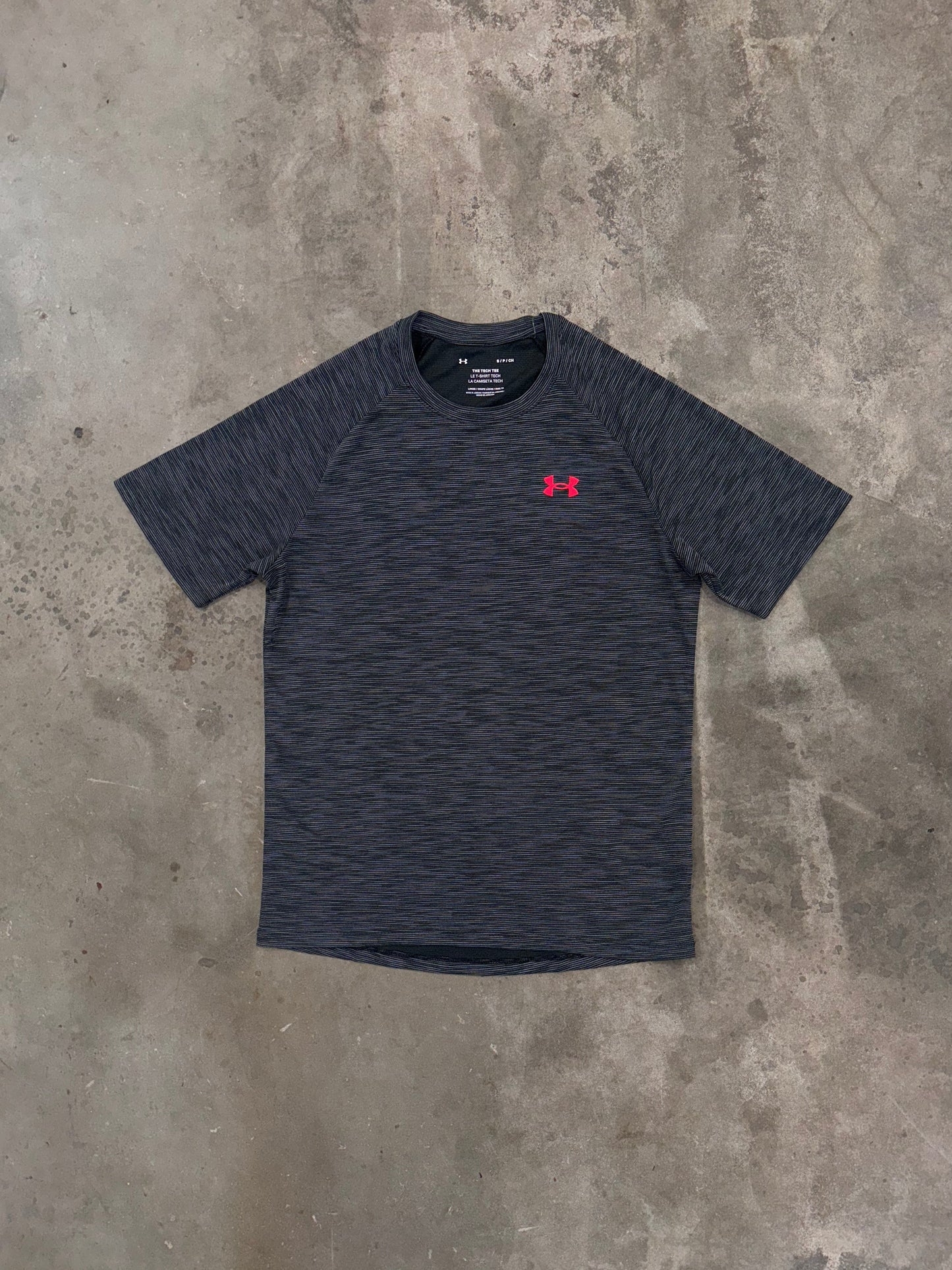 Under Armour Textured T Shirt - Black / Red
