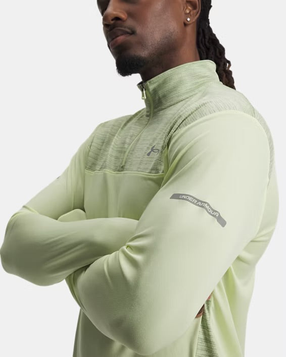 Under Armour Tech Utility Quarter Zip - Lumos Lime / Grey