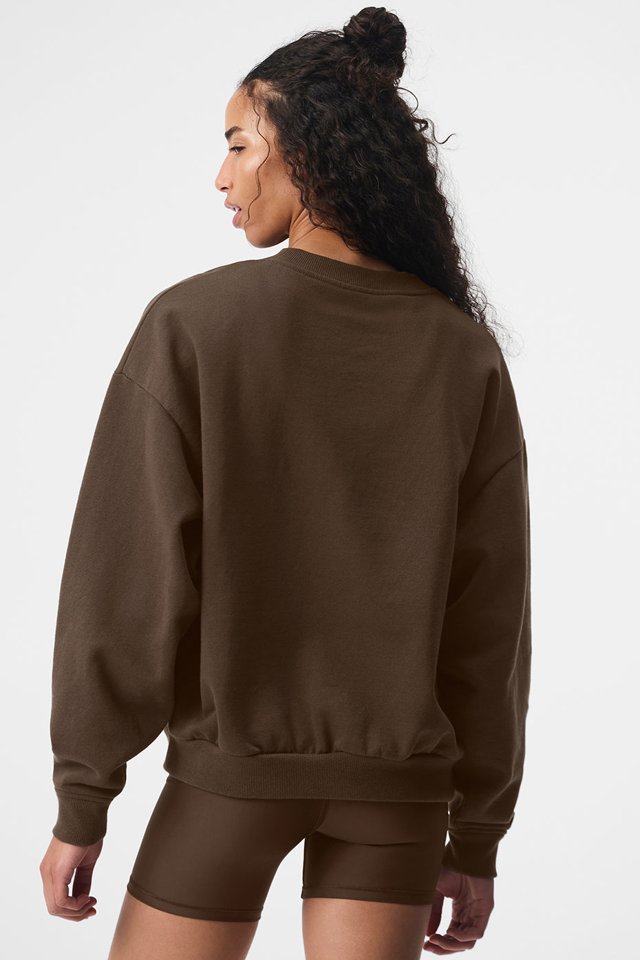 Alo Accolade Crew Neck Pullover - Espresso