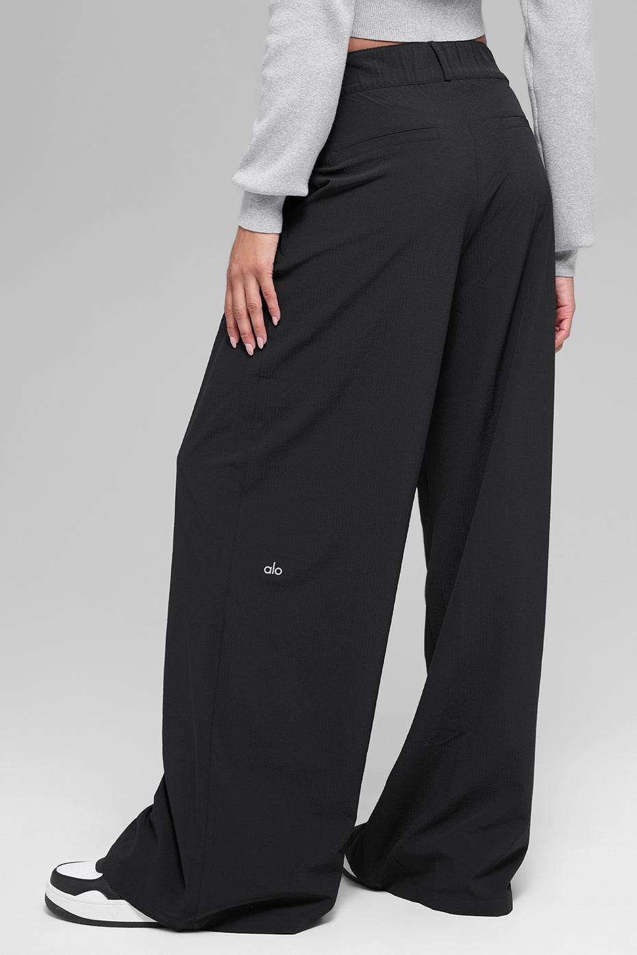 Alo High-Waist Dreamscape Trouser (Long) - Black