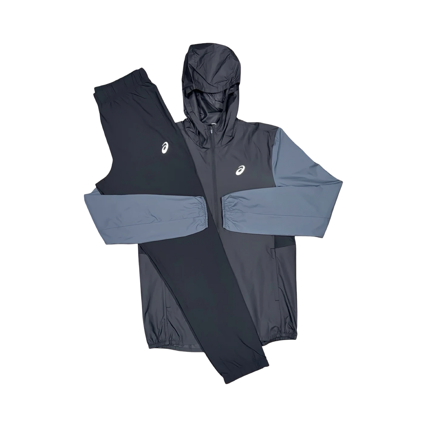 ASICS CORE TRACKSUIT SET TWO TONE BLACK/CARRIER GREY