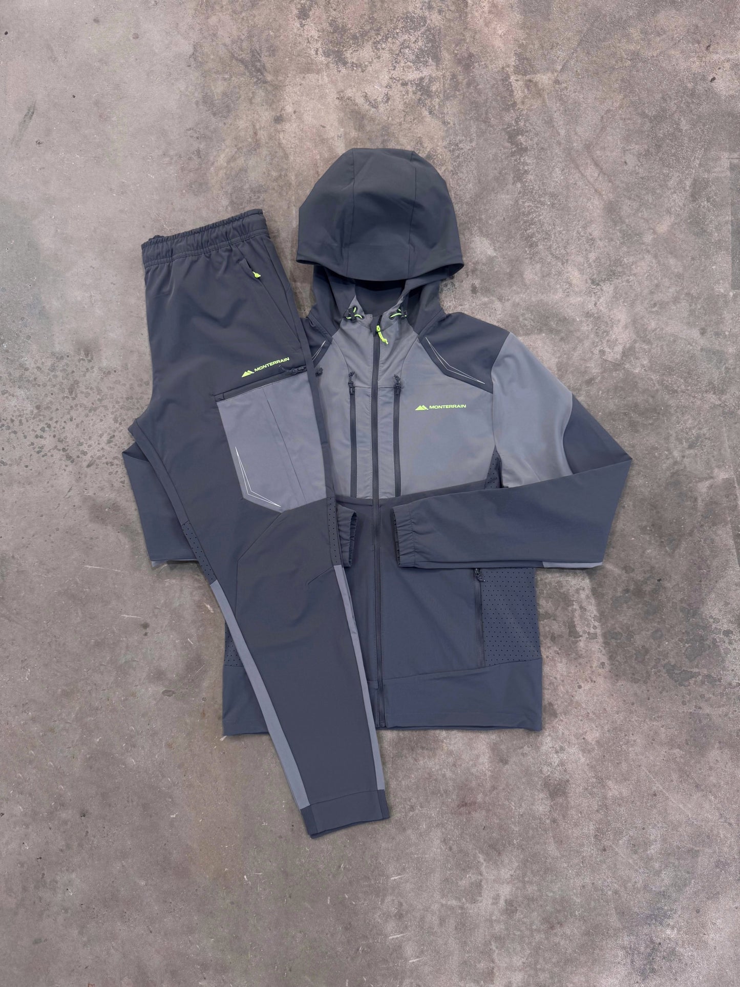 Monterrain Orbit Woven Grey Tracksuit - Jacket / Pant