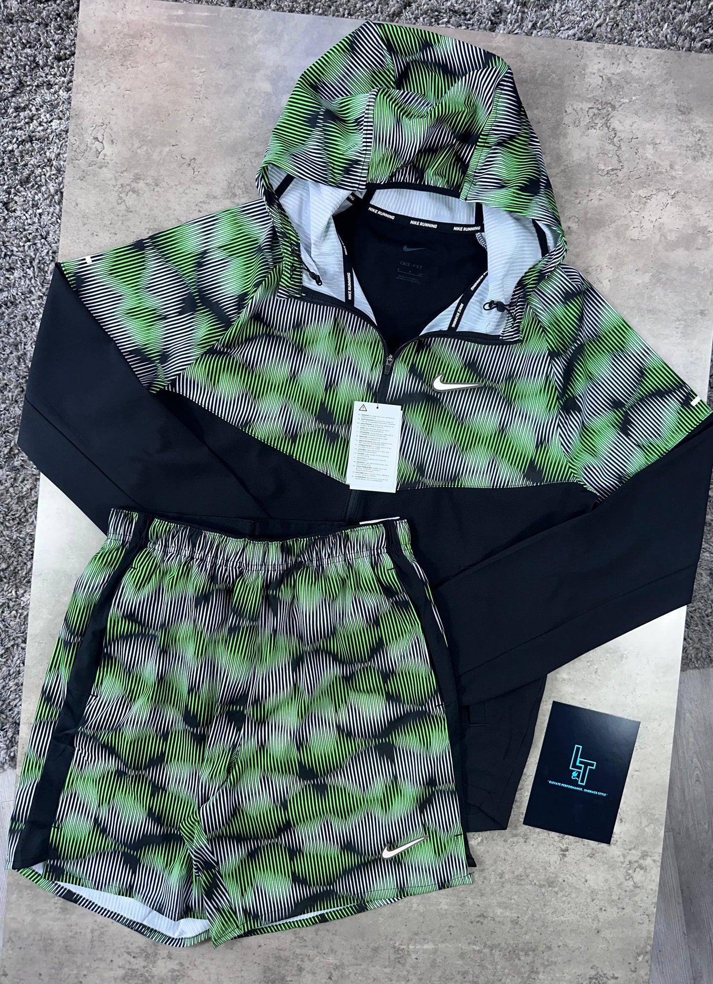 NIKE JACKET SET - GREEN/BLACK