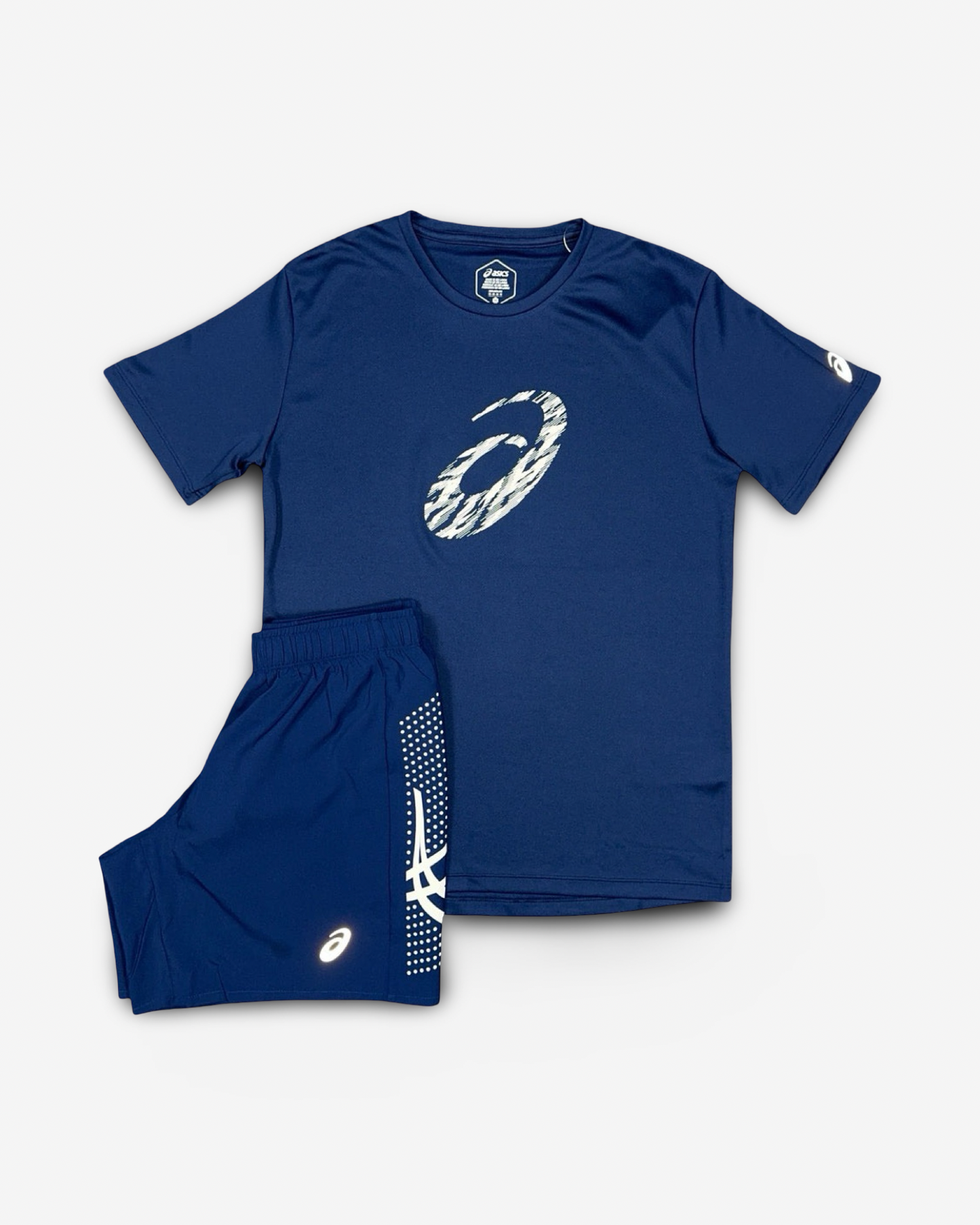 ASICS GPX T-SHIRT/SHORTS SET BLUE/WHITE