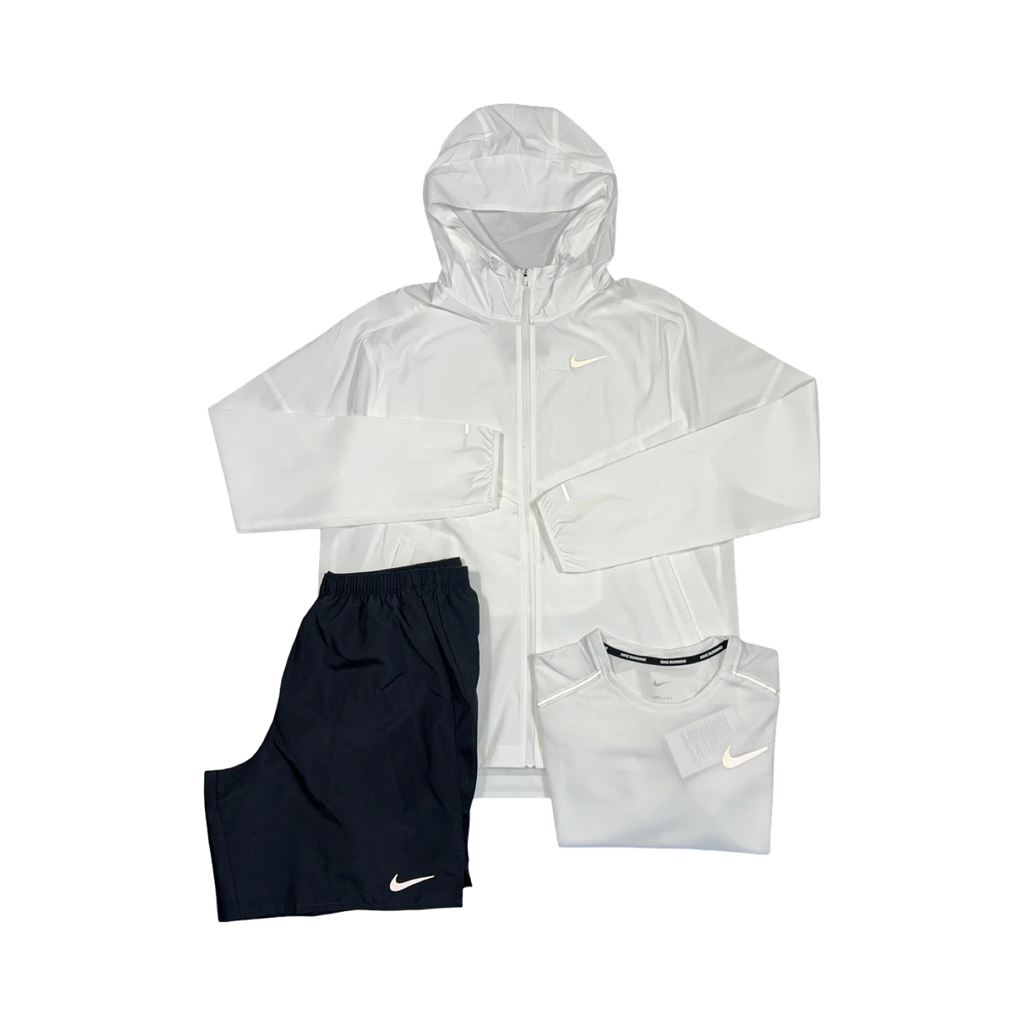NIKE WINDRUNNER/SHORTS 3 PIECE SET WHITE/BLACK