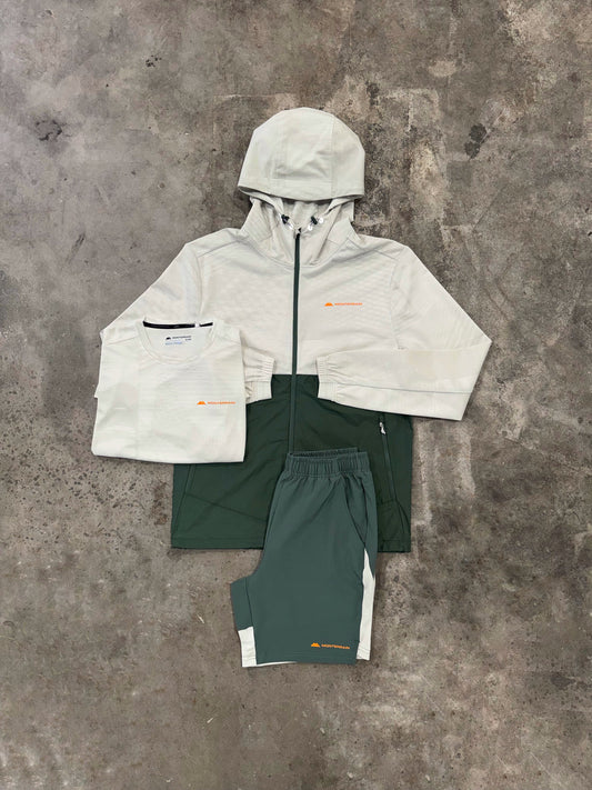 Monterrain Divide Green 3 Piece Set - Jacket / T Shirt / Short