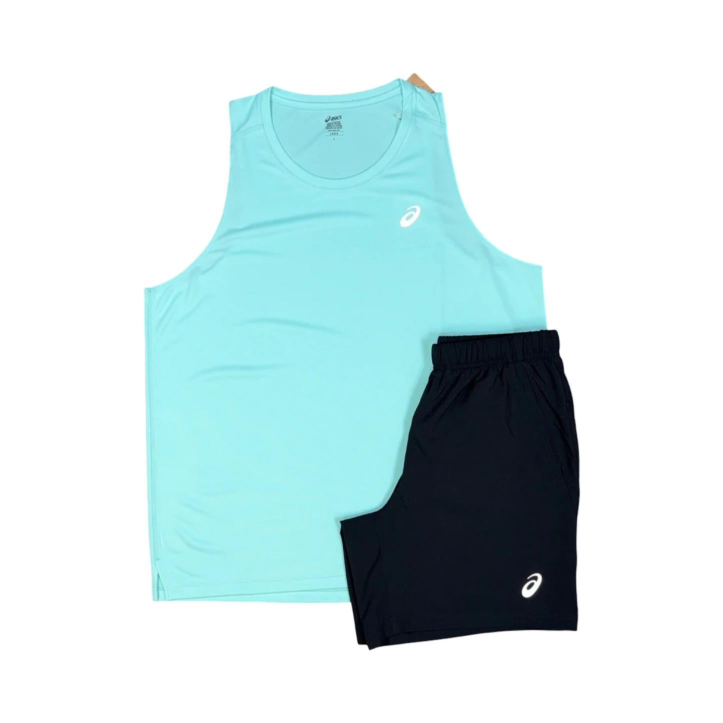 ASICS VEST T-SHIRT/SHORTS SET OASIS GREEN/BLACK