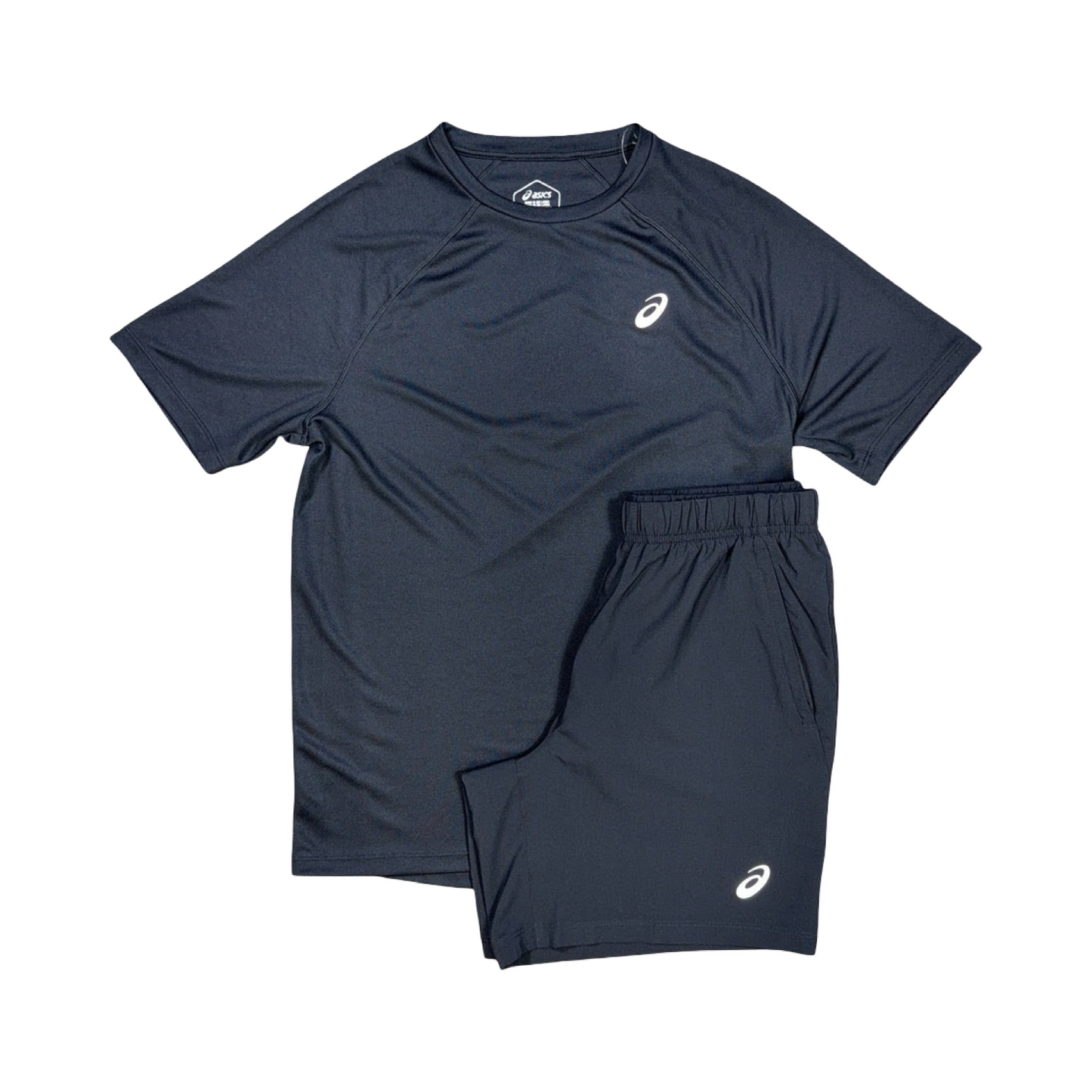 ASICS SPORT RUN T-SHIRT/SHORTS SET BLACK