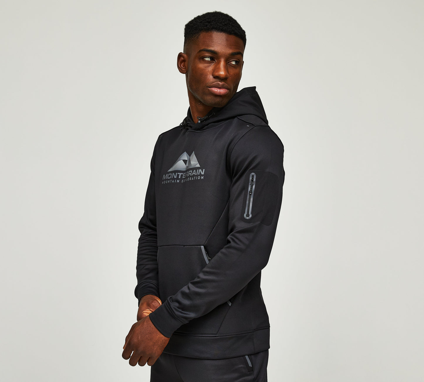 Monterrain Speed 2.0 Poly Black Tracksuit - Hoodie / Pant