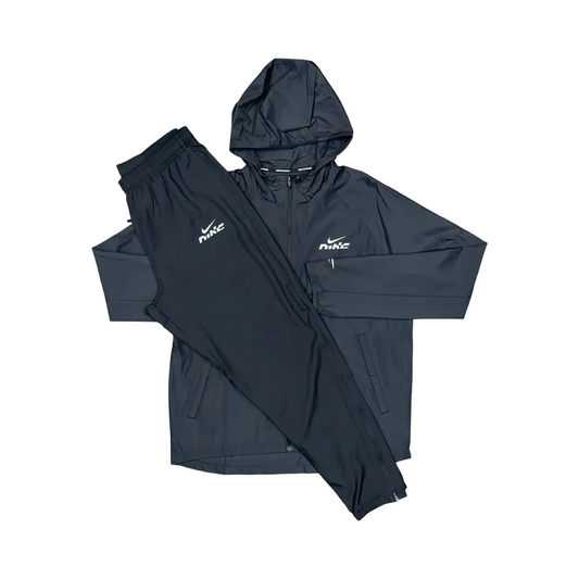 NIKE DRI FIT SWOOSH TRACKSUIT SET BLACK