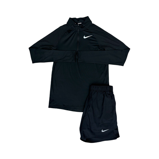 NIKE 1/4 ZIP & 5INCH CHALLANGER SHORTS SET