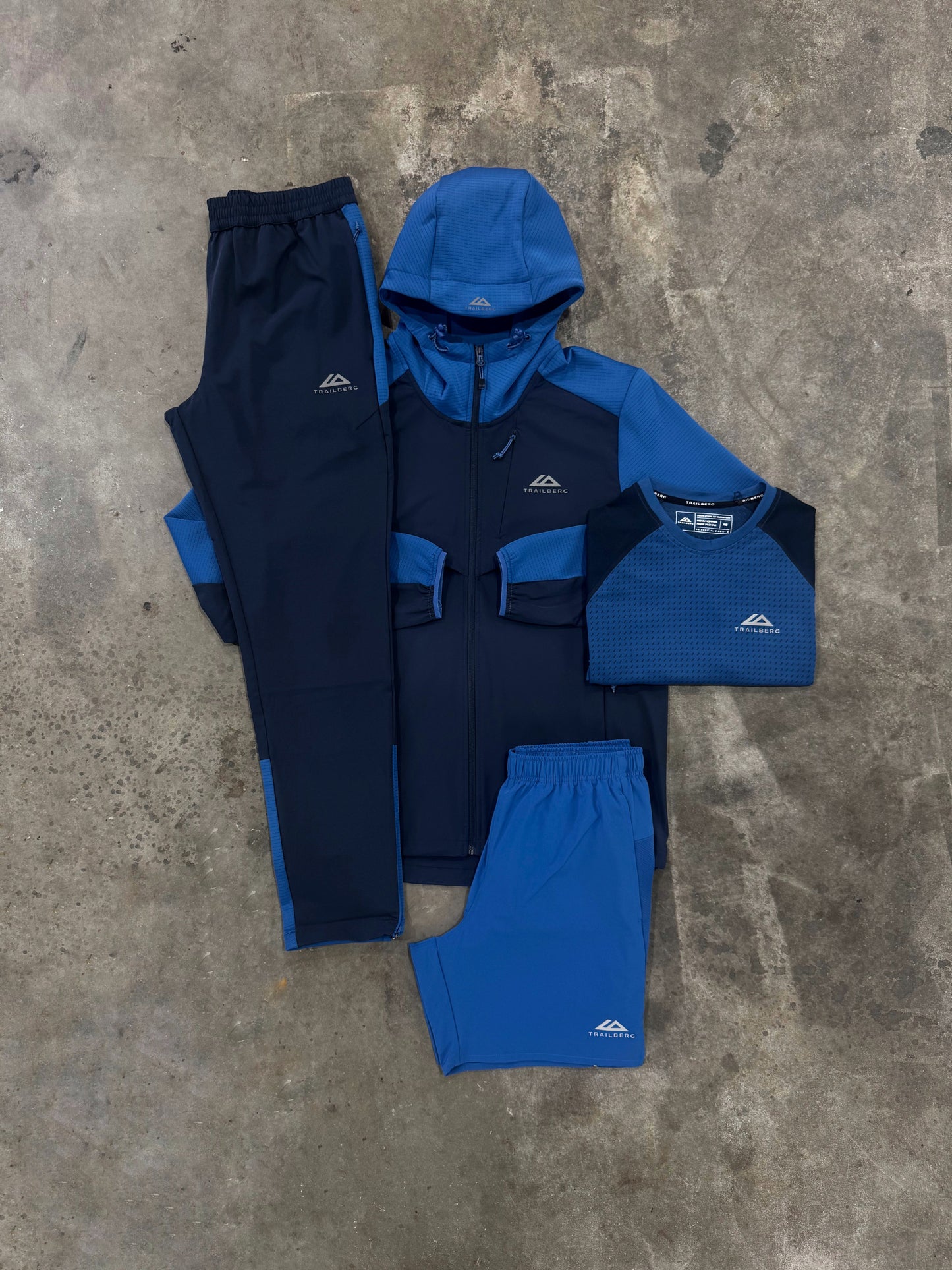 Trailberg Rapid Dash 2.0 Voltage Blue 4 Piece Set - Jacket / T Shirt / Pant / Short