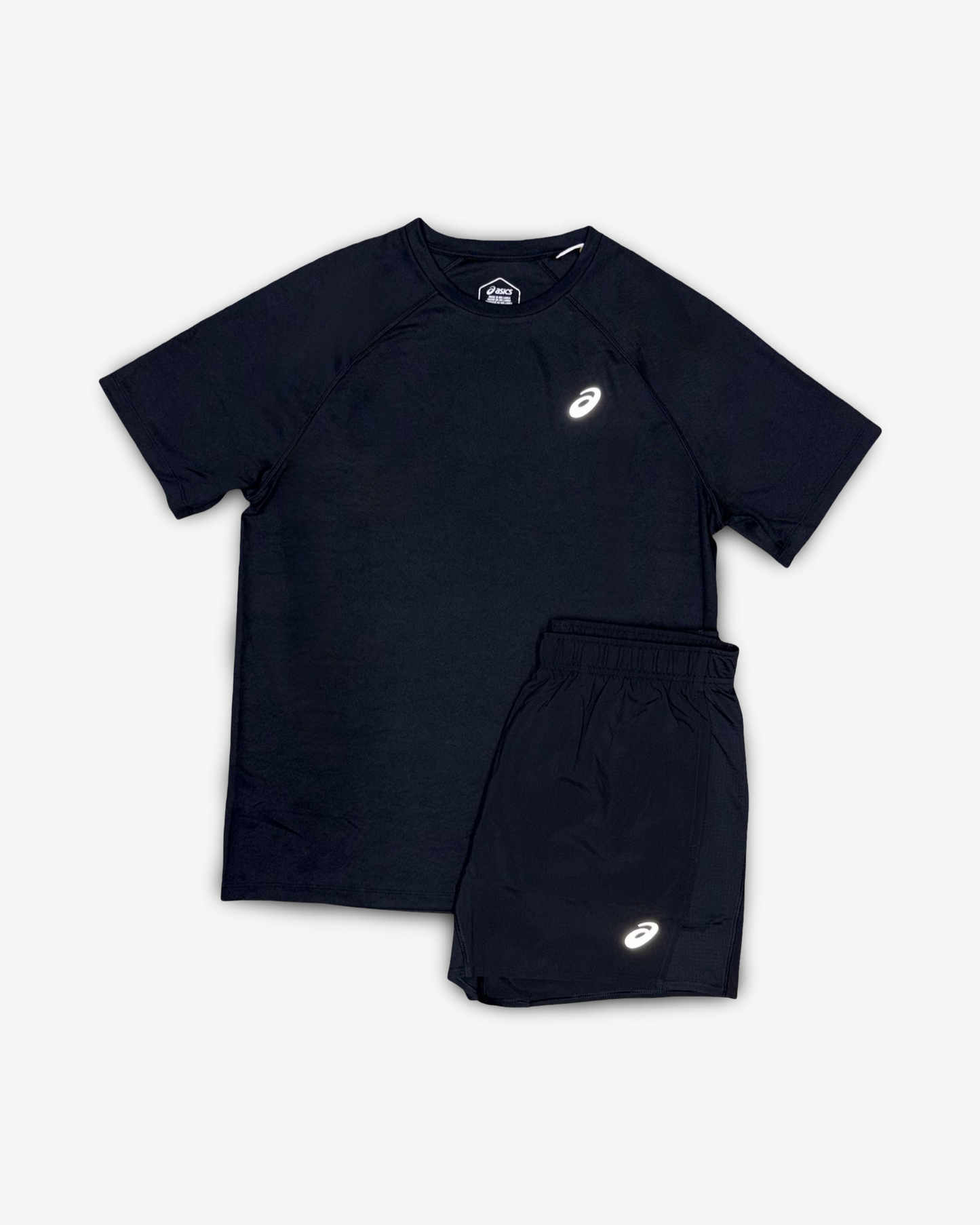 ASICS ROAD T-SHIRT SHORTS SET BLACK