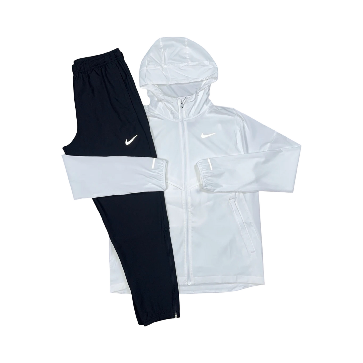 NIKE WINDRUNNER TRACKSUIT SET WHITE/BLACK