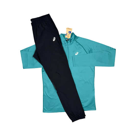 ASICS THERMAL HALF ZIP TRACKSUIT SET RAINY LAKE