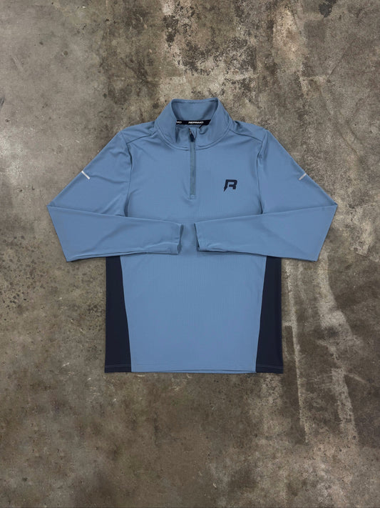 Reprimo Vortex Quarter Zip - Dusky Blue / Ink