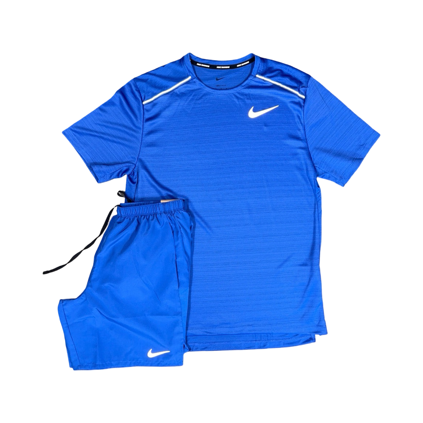 NIKE MILER T-SHIRT/SHORTS SET ROYAL BLUE