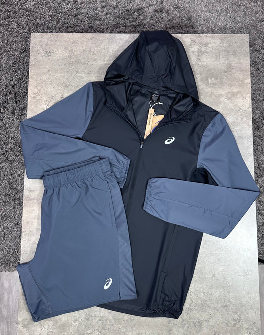 ASICS CORE JACKET SET - BLACK / GREY