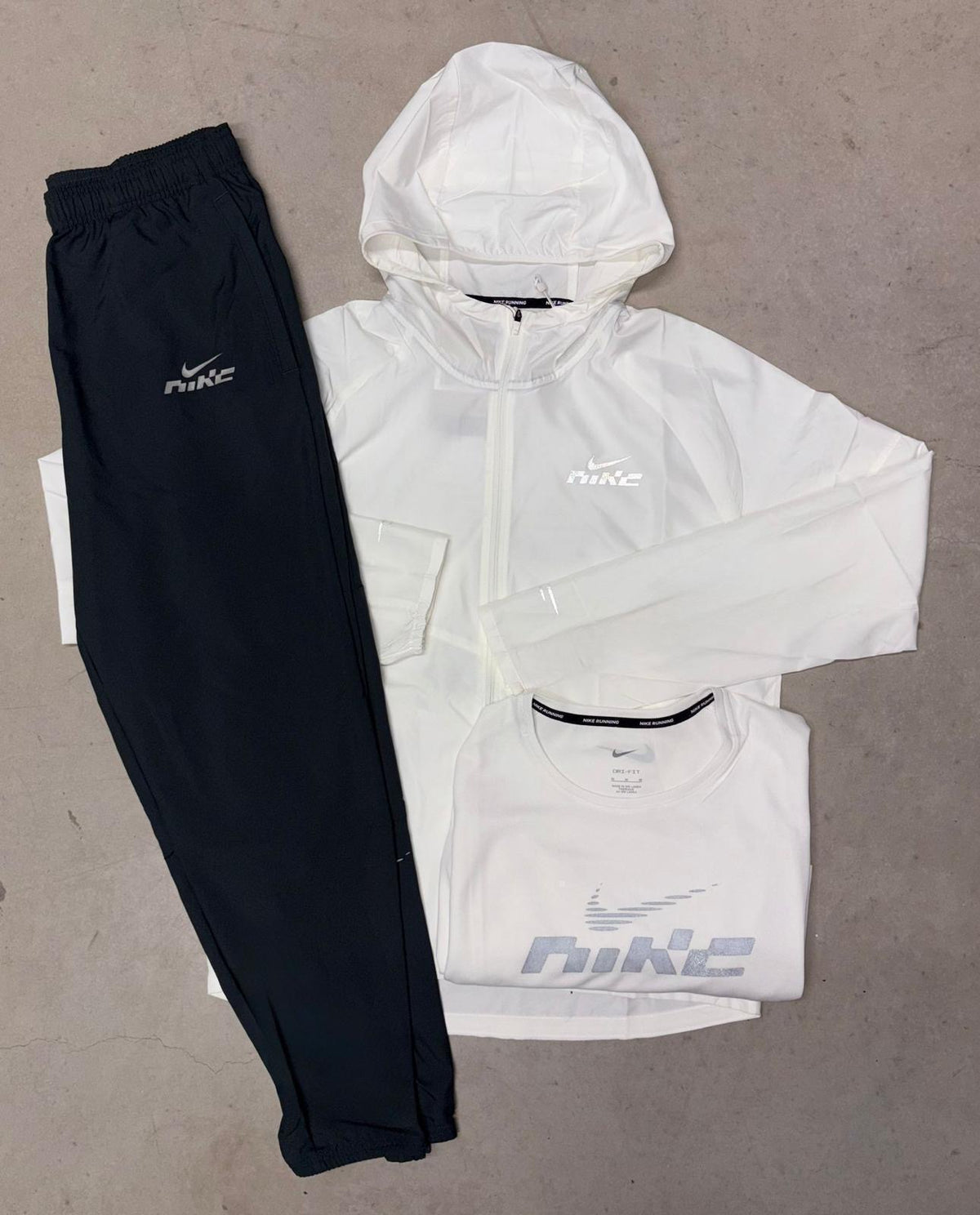 WHITE FLASH NIKE TRIO SET