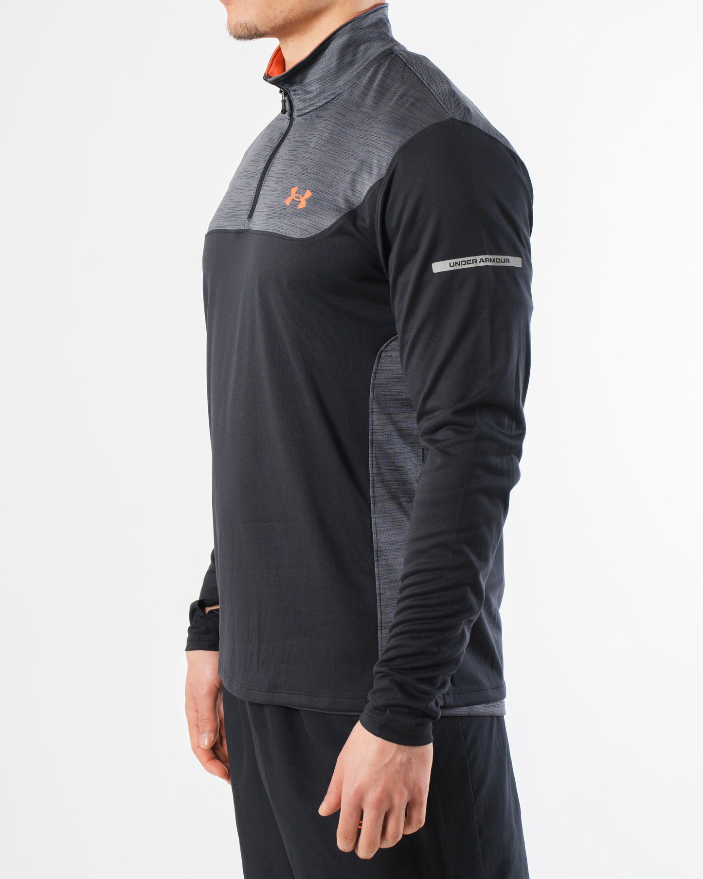 Under Armour Tech Utility Quarter Zip - Black / Red