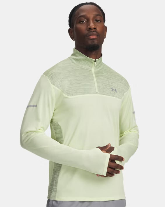 Under Armour Tech Utility Quarter Zip - Lumos Lime / Grey