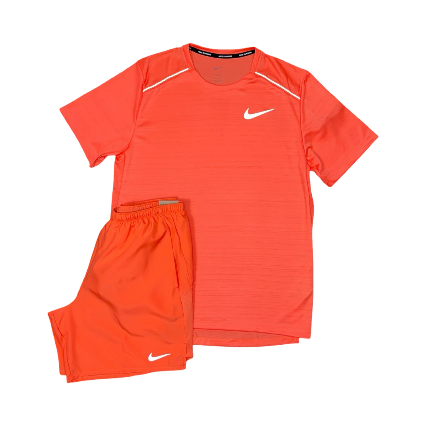 NIKE MILER T-SHIRT/SHORTS SET PEACH