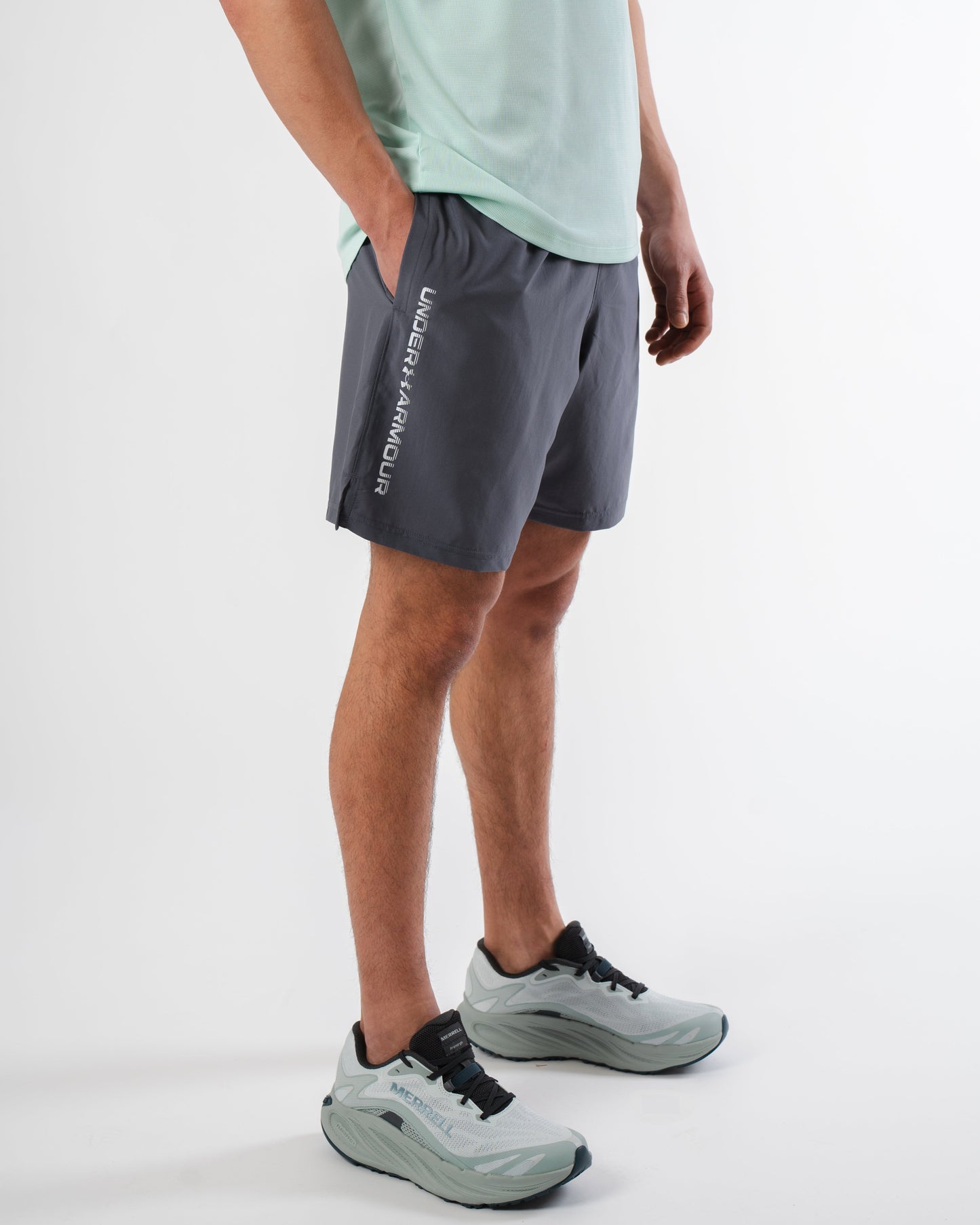 Under Armour Wordmark Short - Grey / White