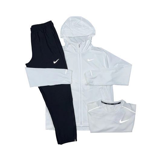 NIKE 3 PIECE TRACKSUIT SET WHITE/BLACK