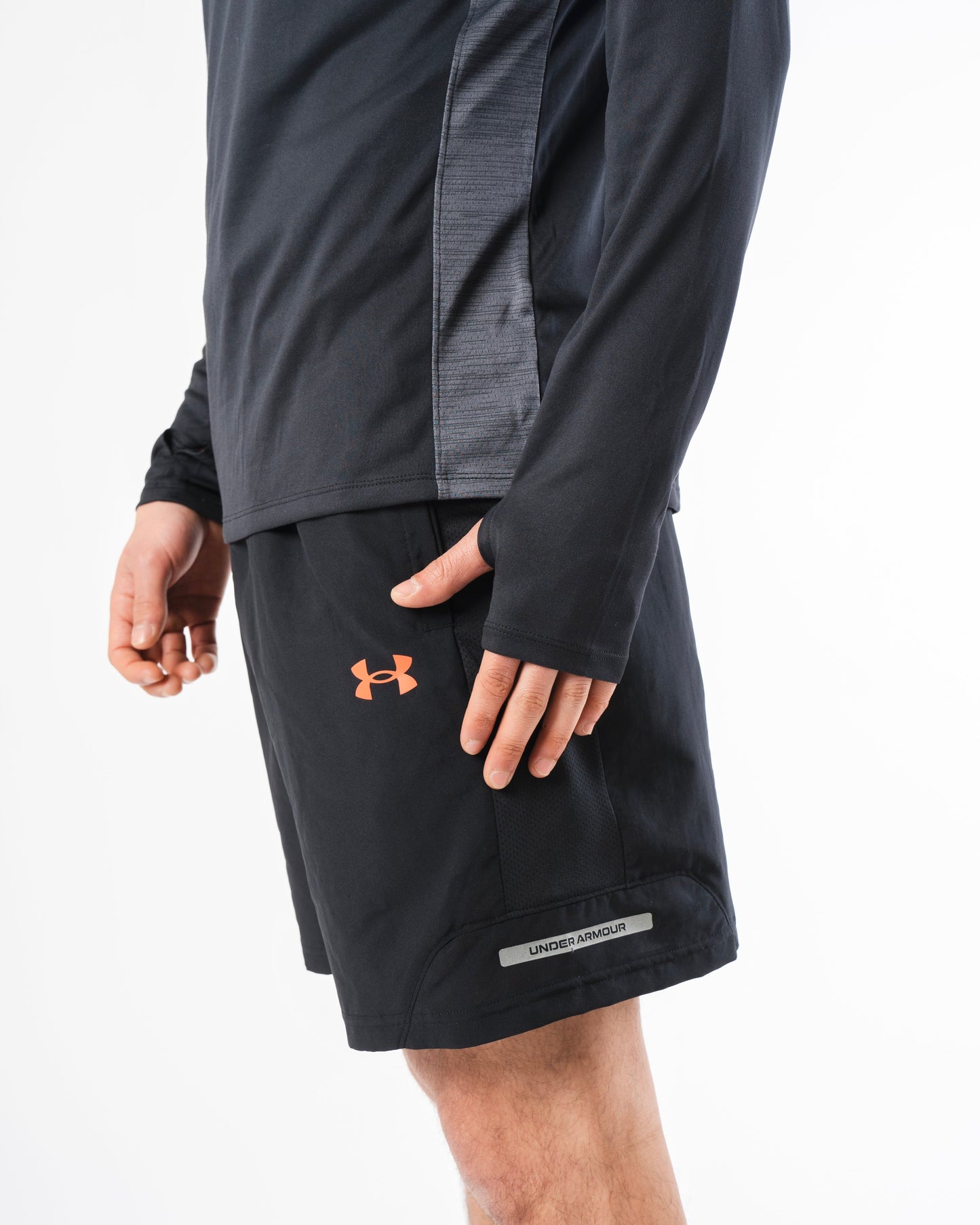 Under Armour Utility Black / Red 3 Piece Set - Quarter Zip / T Shirt / Short