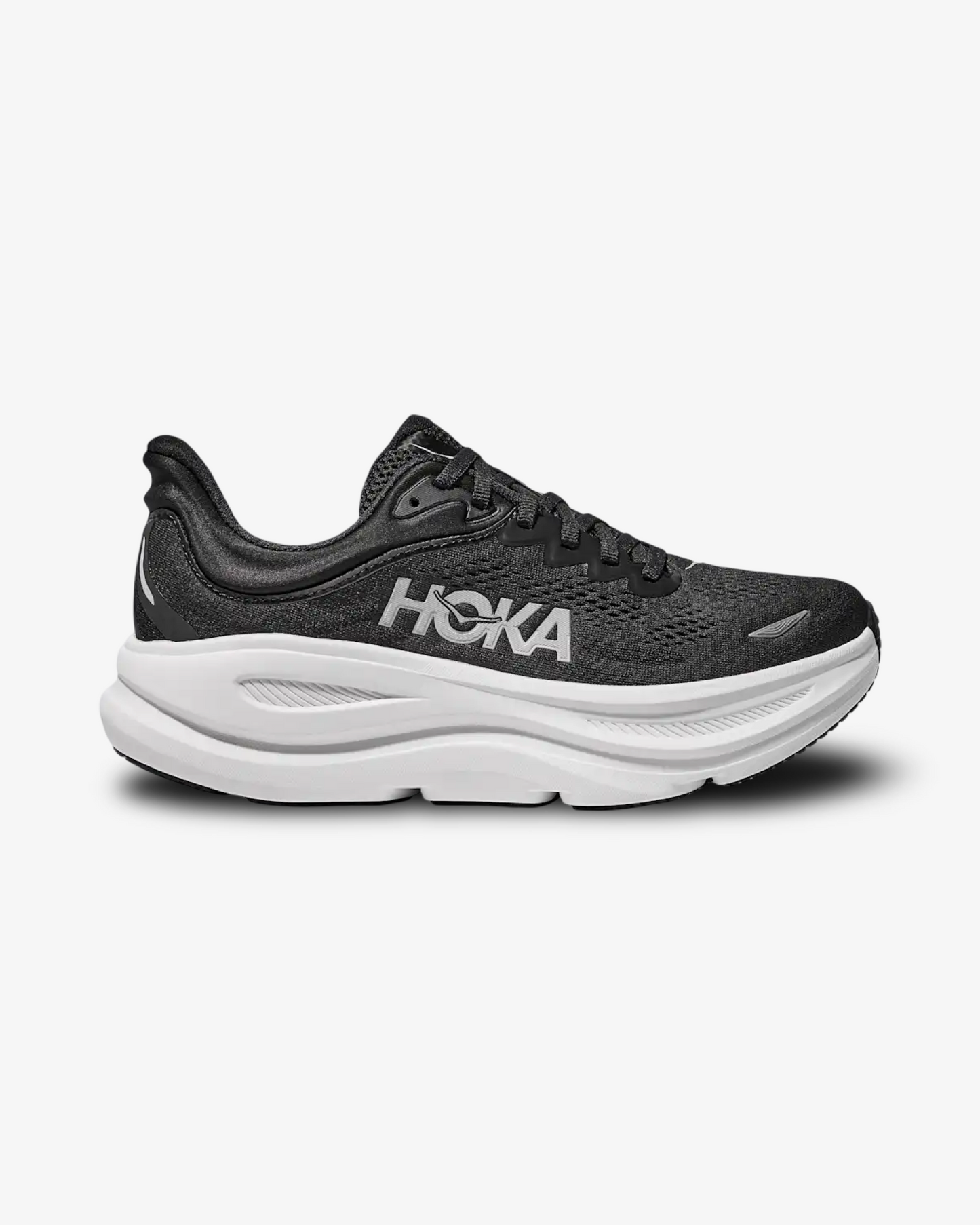 HOKA BONDI 9 BLACK WHITE