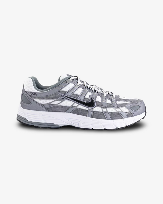 NIKE P-6000 WHITE BLACK METALLIC COOL GREY COOL GREY