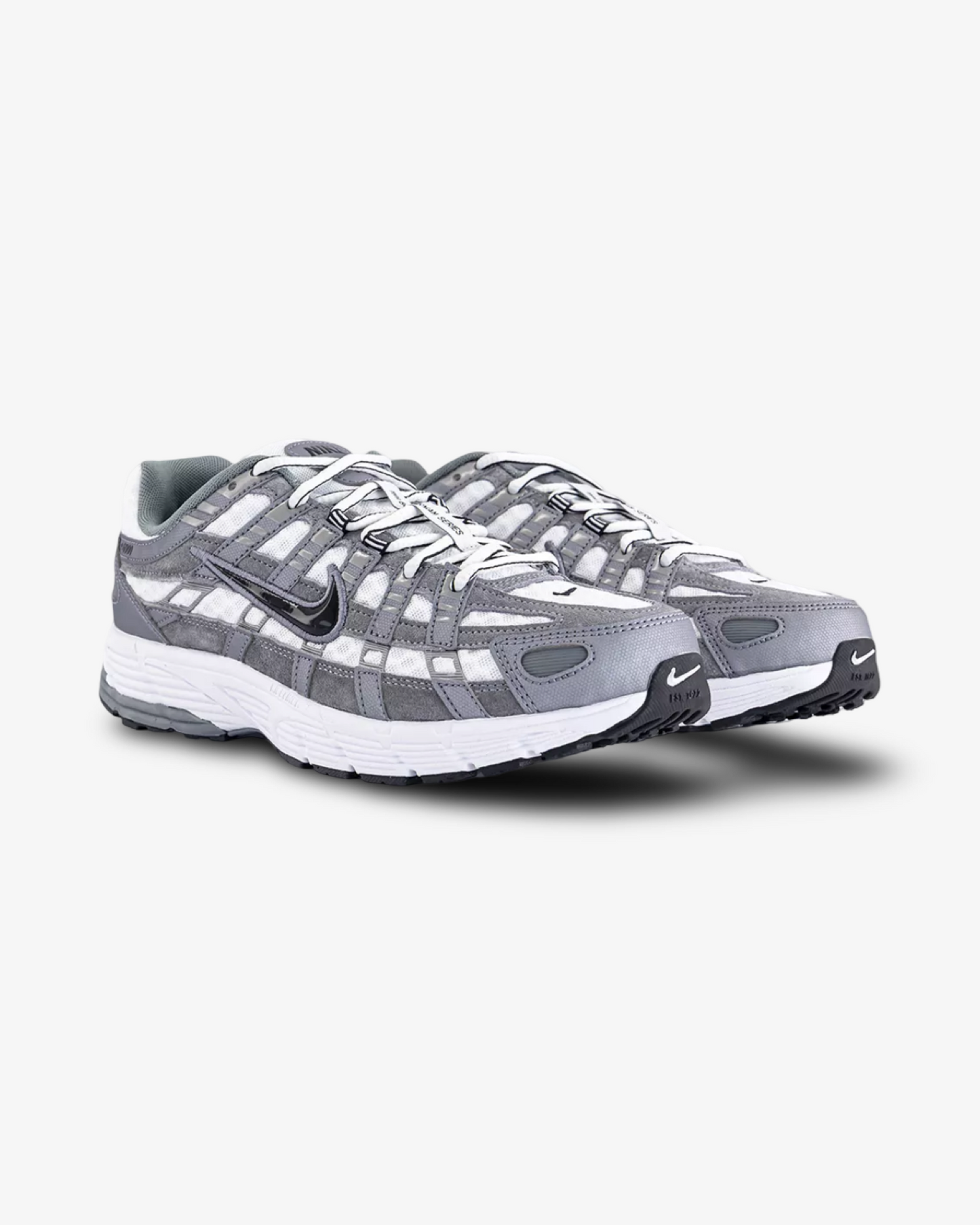 NIKE P-6000 WHITE BLACK METALLIC COOL GREY COOL GREY