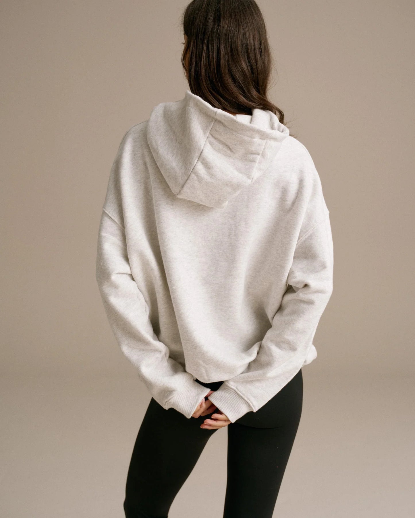 Adanola varsity oversized hoodie - Light Grey melange