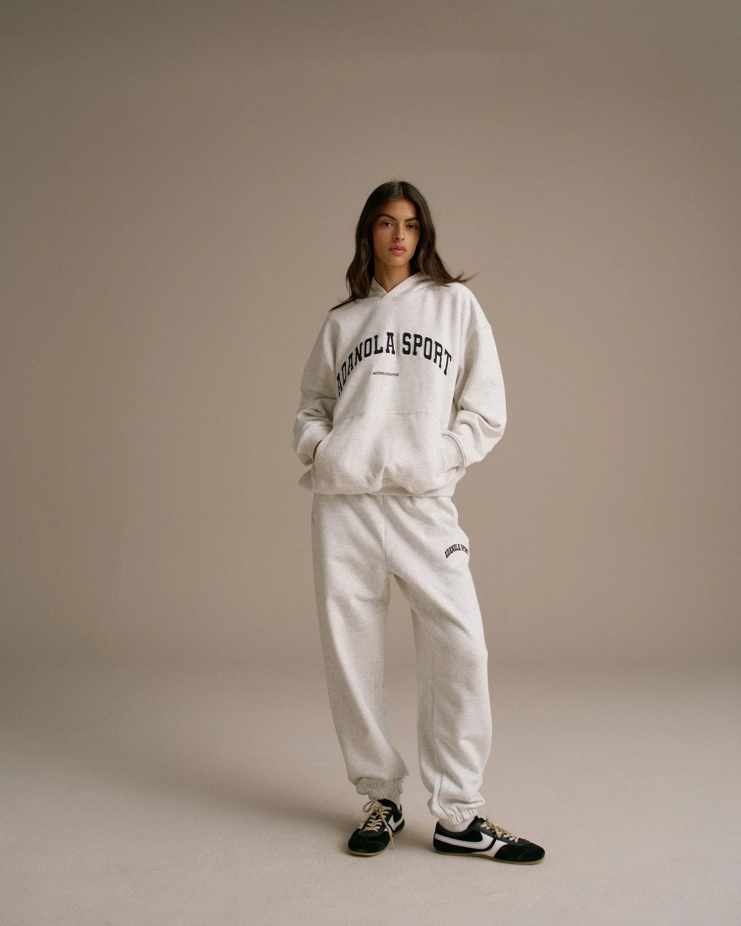 Adanola AS oversized hoodie - Light grey melange