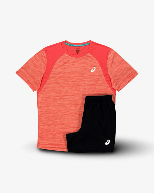 ASICS ROAD T-SHIRT SET 'CORAL'