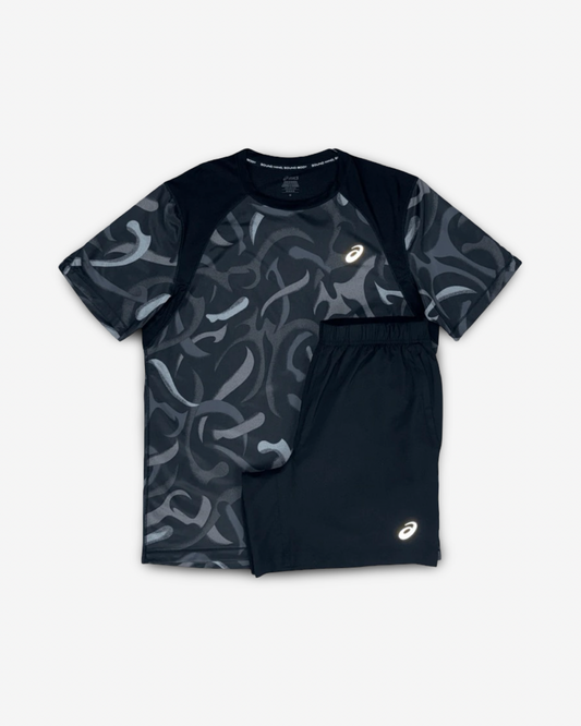 ASICS PRINTED T-SHIRT SET 'BLACK'