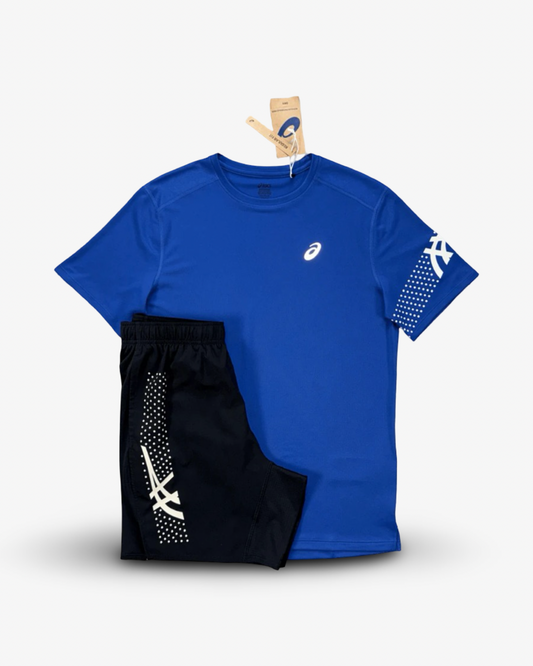 ASICS ICON T-SHIRT SET 'COBALT/BLACK'