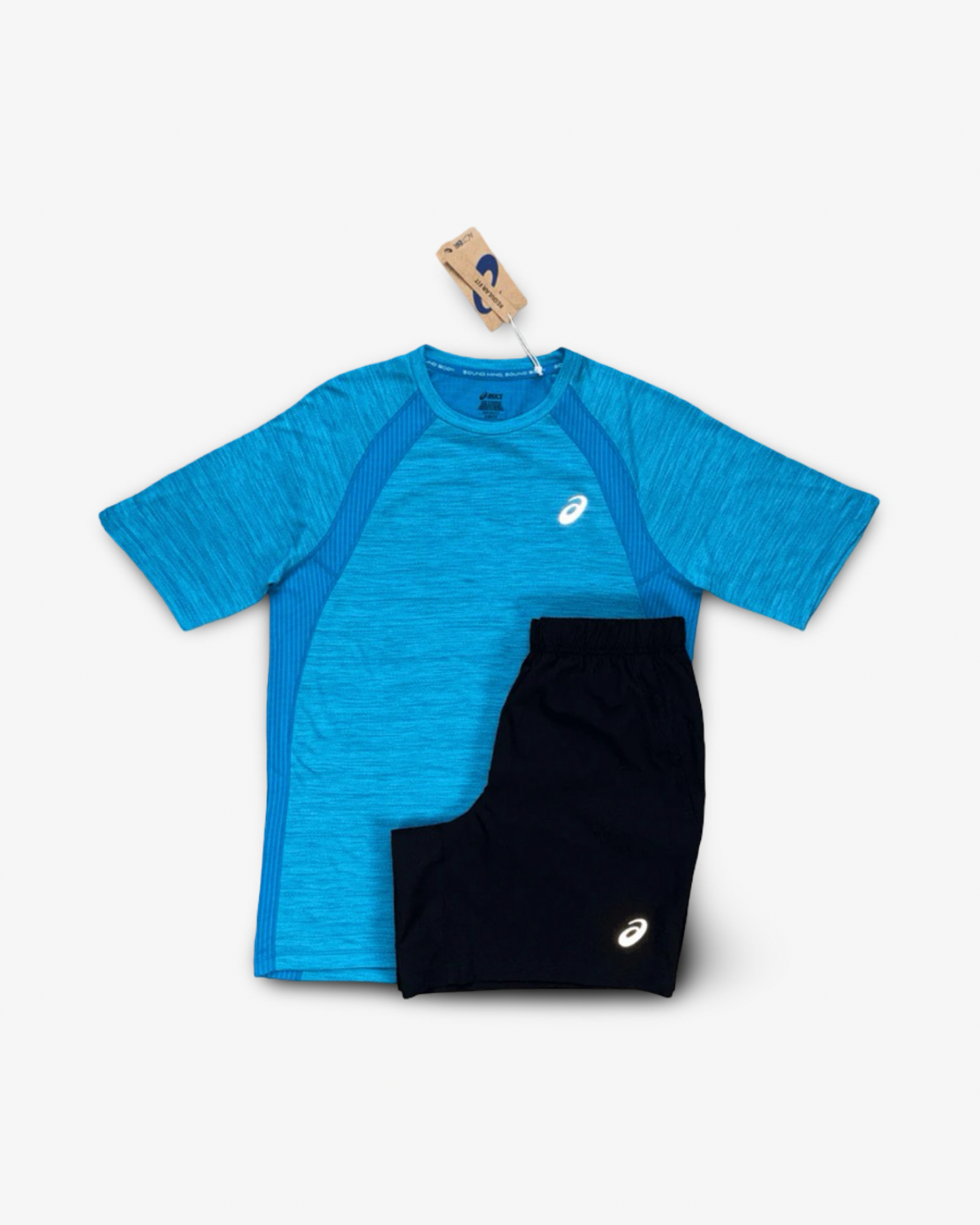ASICS ROAD CORE SHORTS SET 'AEGAN BLUE/BLACK'