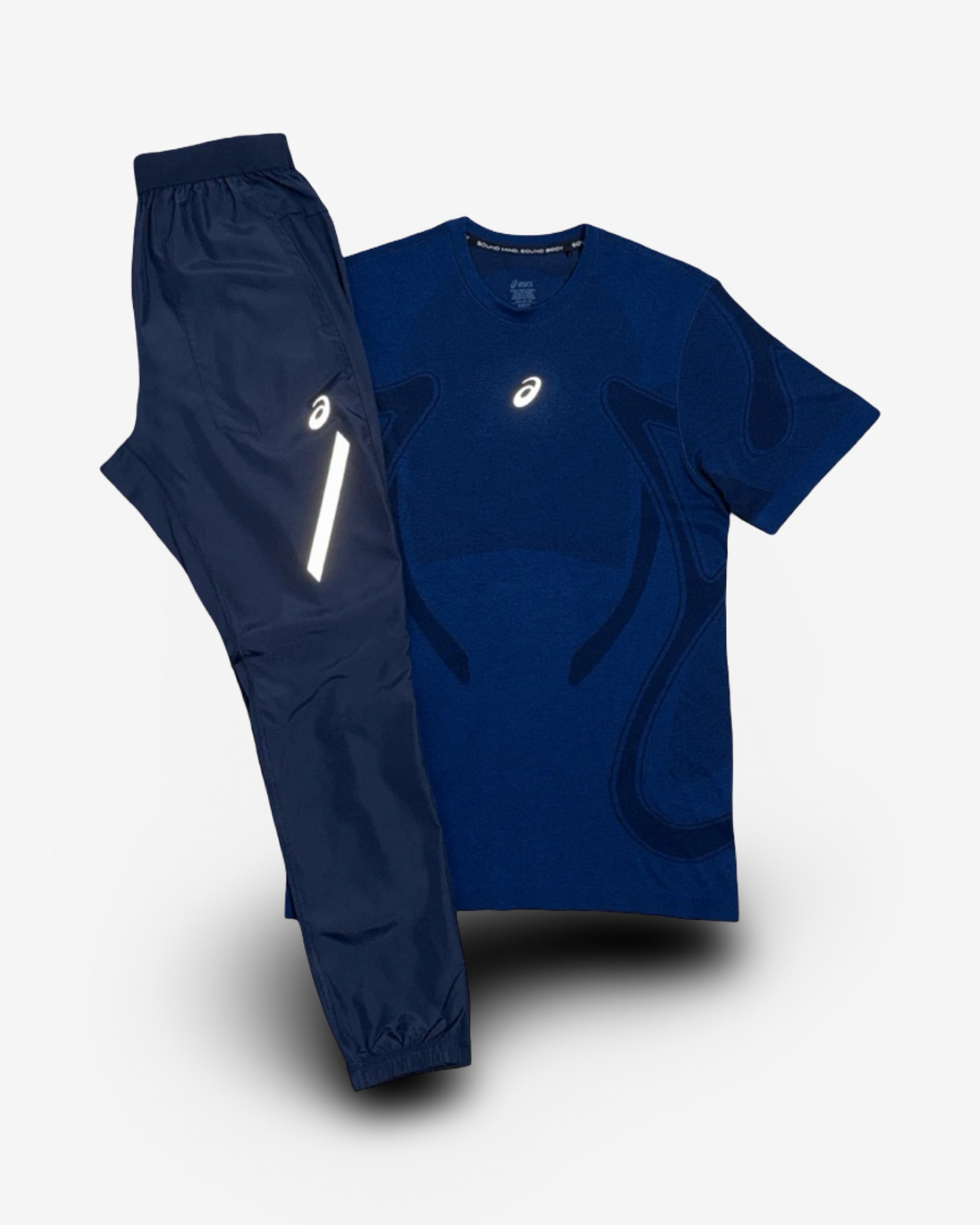 ASICS SEAMLESS T-SHIRT LITE PANTS SET 'MIDNIGHT'