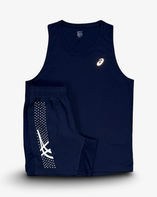ASICS VEST SHORTS SET 'MIDNIGHT'
