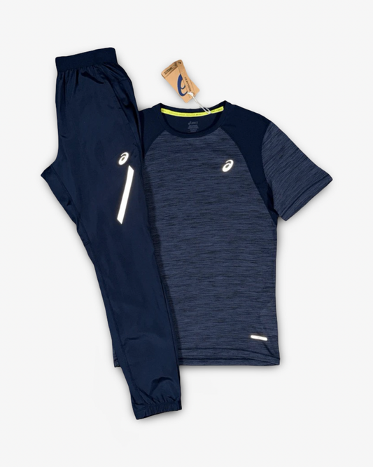 ASICS ROAD T-SHIRT LITE PANTS SET 'MIDNIGHT'