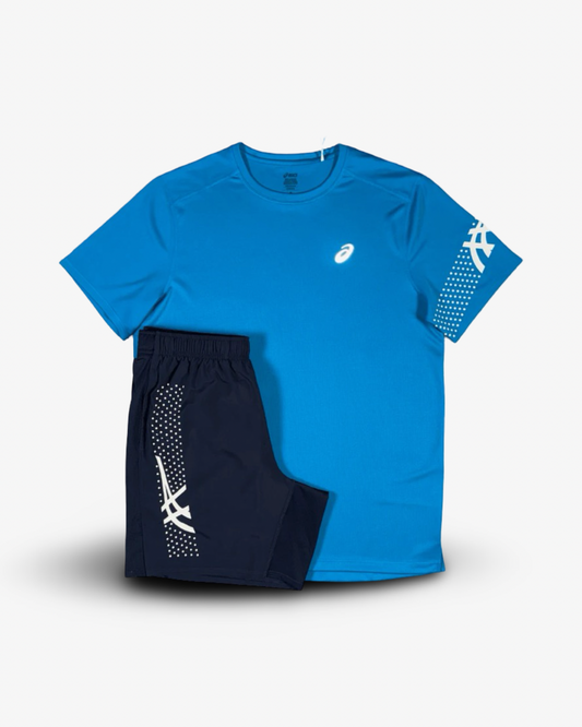 ASICS ICON T-SHIRT SET 'AEGAN BLUE/MIDNIGHT'