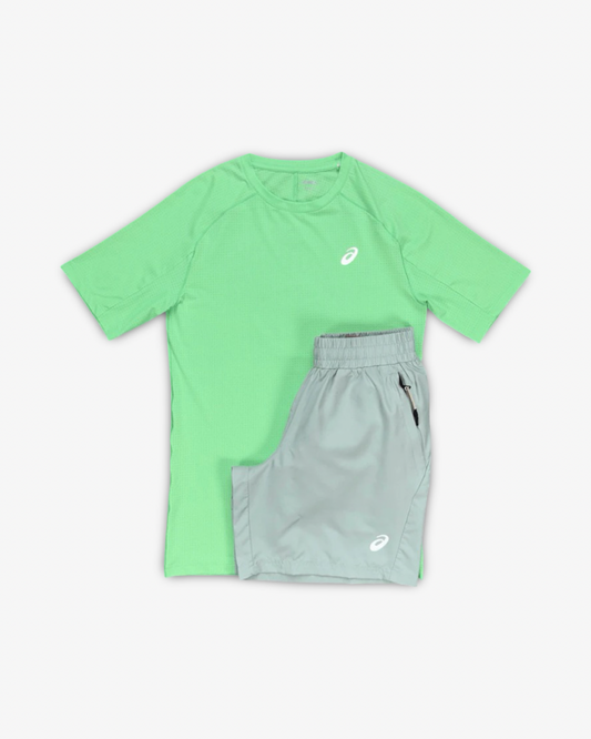 ASICS CURVED SEAM RUN SET 'MENTHOL/COLD MOSS'
