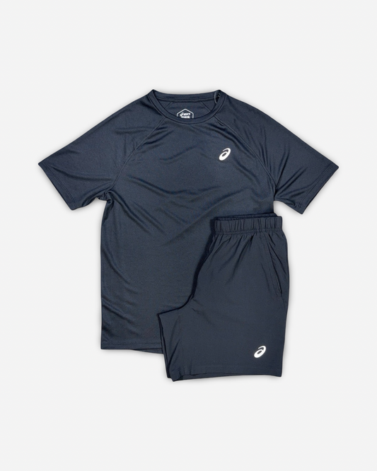 ASICS SPORT RUN T-SHIRT/SHORTS SET - BLACK