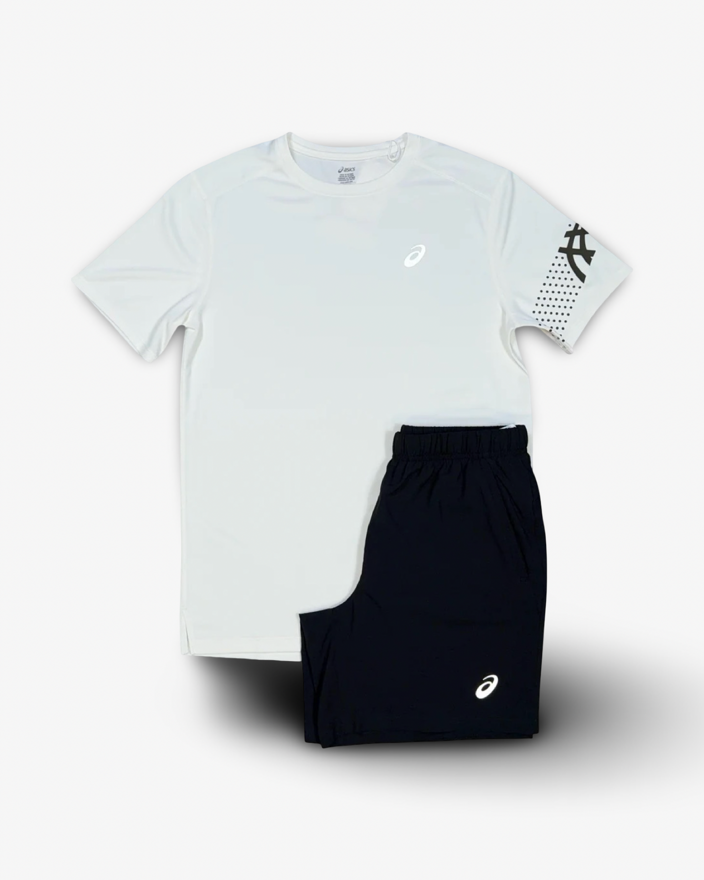 ASICS ICON T-SHIRT/SHORTS SET CREAM/BLACK